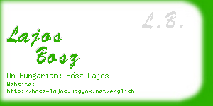lajos bosz business card